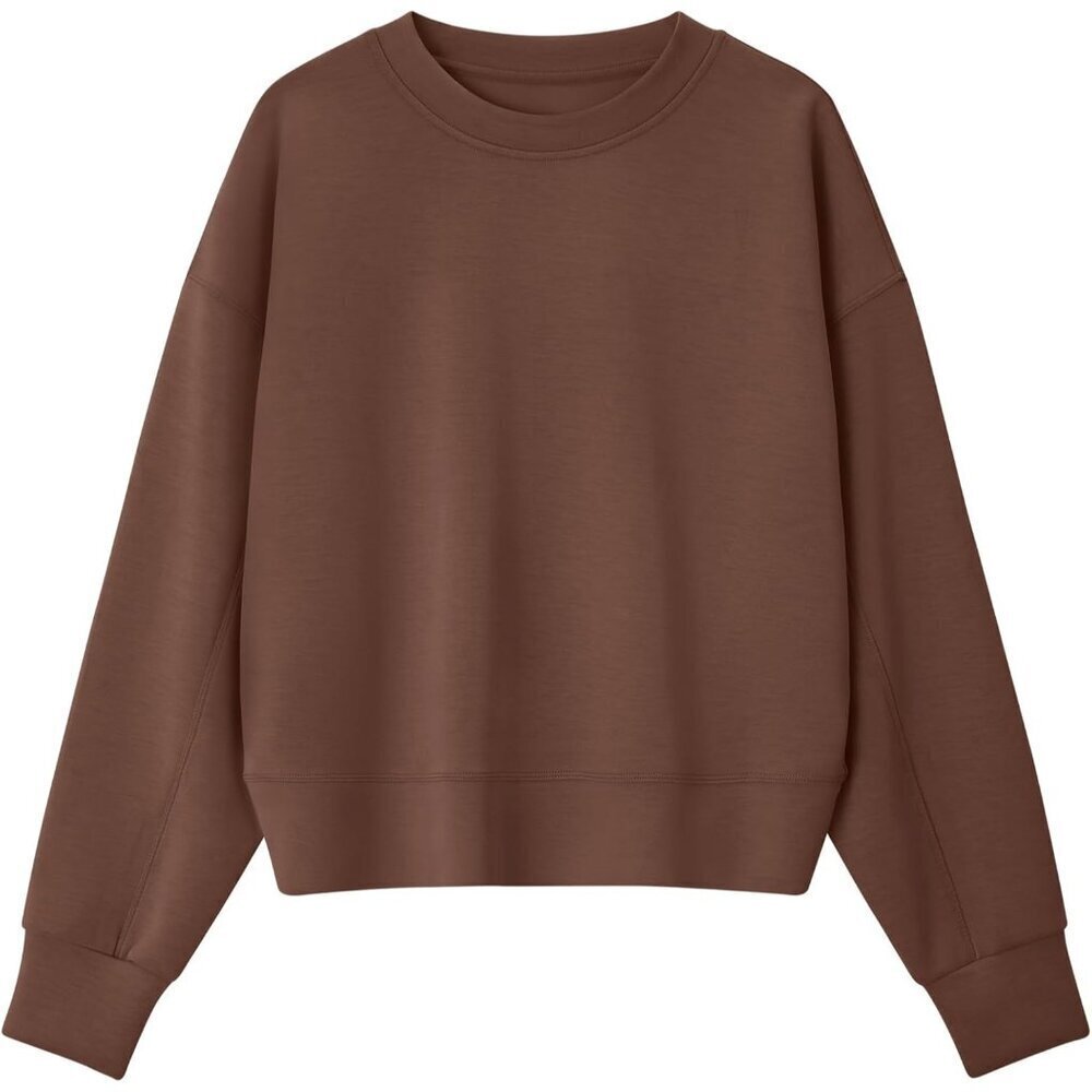 Women's Modal Cotton Sweatshirt Loose Fit Crewneck Casual Top X-Large